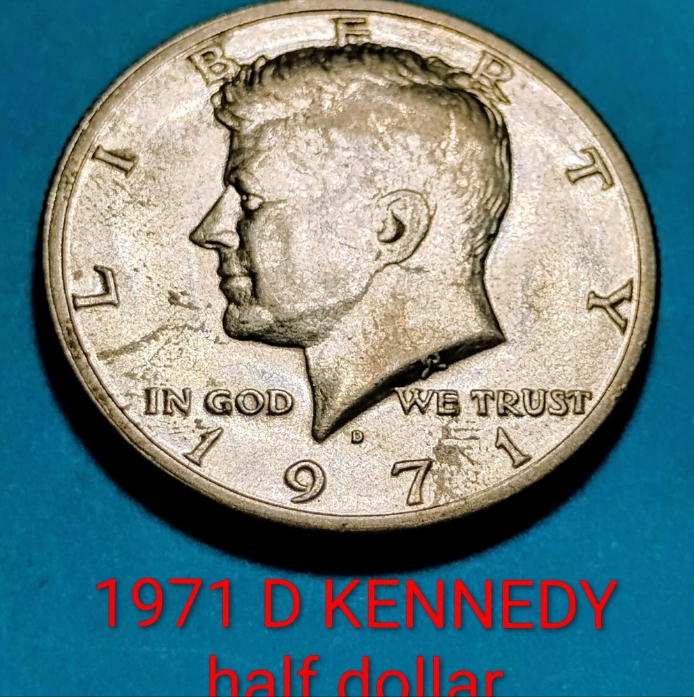 ✅❤️1971 D Kennedy Half Dollar Coin CLAD CIRCULATED Fair Condition